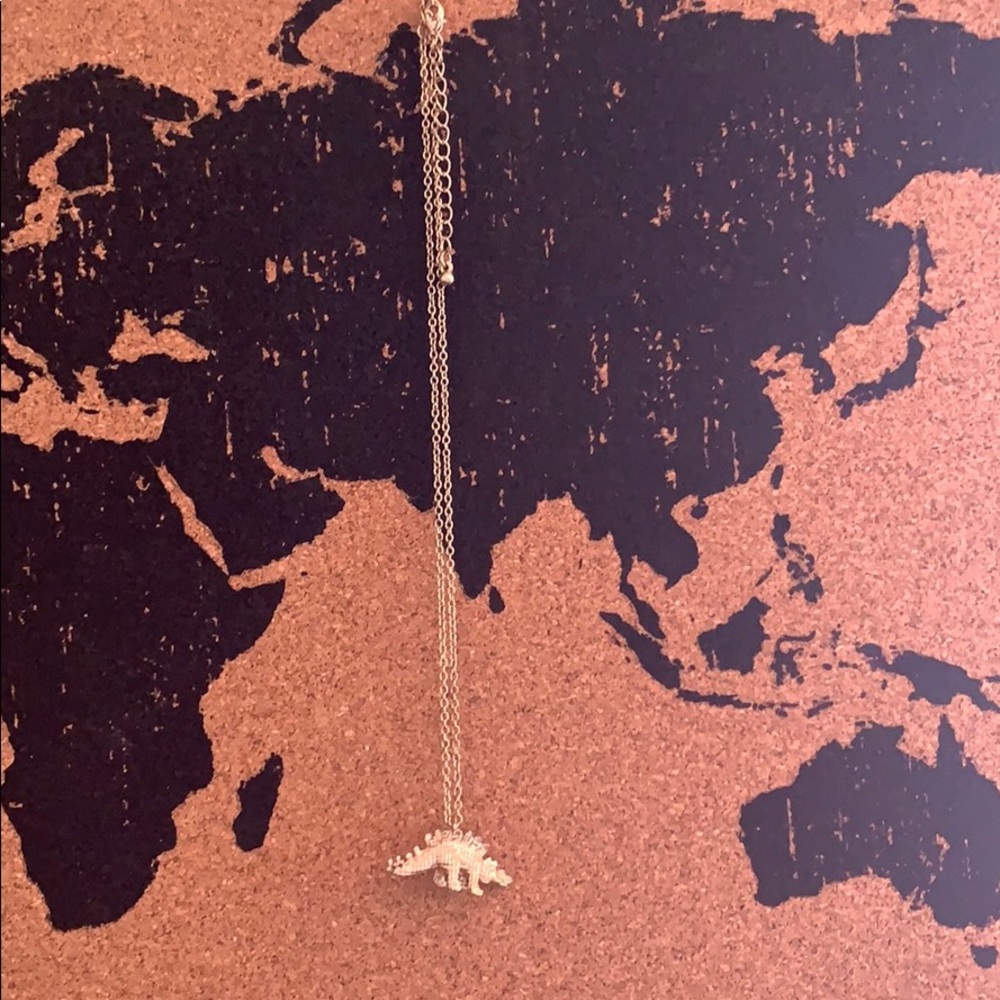 Pacsun Stegosaurus gold necklace
